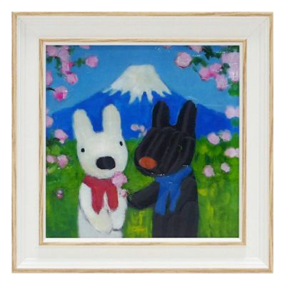 【メーカーYP取寄】リサとガスパール・アートフレームＳサイズ『にほんへいく』【インテリア雑貨 額絵 壁飾り 絵本 キャラクター フランス Ｇａｓｐａｒｄ ｅｔ Ｌｉｓａ デザイン】【YP-GL-02001】
