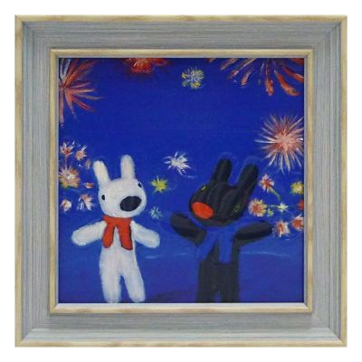 【メーカーYP取寄】リサとガスパール・アートフレームＳサイズ『花火』【インテリア雑貨 額絵 壁飾り 絵本 キャラクター フランス Ｇａｓｐａｒｄ ｅｔ Ｌｉｓａ デザイン】【YP-GL-02009】