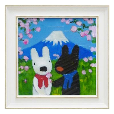 【メーカーYP取寄】リサとガスパール・アートフレームＭサイズ『にほんへいく』【インテリア雑貨 額絵 壁飾り 絵本 キャラクター フランス Ｇａｓｐａｒｄ ｅｔ Ｌｉｓａ デザイン】【YP-GL-05801★】