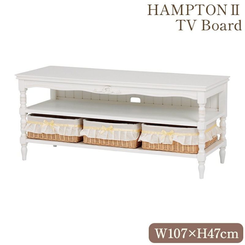 ハンプトンⅡ リビングボード 幅107cm | ロココ調家具通販「ベベ