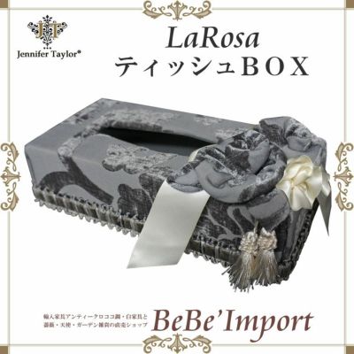 【メーカー取寄ＶＩ／受注発注】Ｊｅｎｎｉｆｅｒ　Ｔａｙｌｏｒジェニファーテイラー　ティッシュＢＯＸ　ＬａＲｏｓａ　【アンティ－ク調 クラシック エレガント ファブリック インテリア雑貨 収納 デザイン】【VI