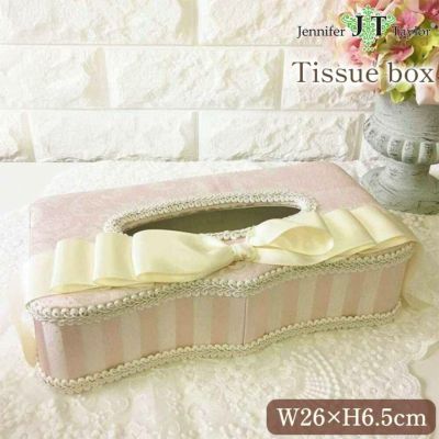 ジェニファーテイラー ティッシュボックス リボン ハルノピンク(Haruno-PK) 【送料無料】