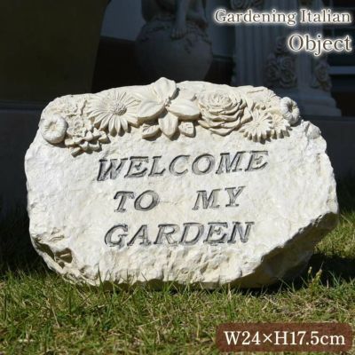ガーデニング ウェルカムオブジェ 幅24cm WELCOME TO MY GARDEN
