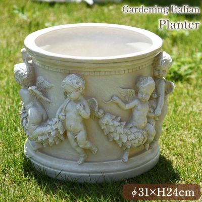 ＼27％OFF／ ガーデニング イタリアン 天使 エンジェルプランター S 幅31cm 【送料無料】 [Y]