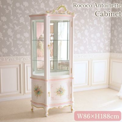 ROCOCO アントワネット イタリアン キャビネット 幅86cm 【送料無料/設置サービス付】