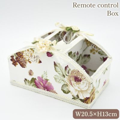 ★30％OFFクーポン＆P10倍★ＳＴ薔薇のリモコンＢＯＸ ＰＵ【ロココ調 Rococo アンティーク調 ヨーロピアン クラシック エレガント インテリア雑貨 小物入れ 薔薇雑貨 ローズ デザイン】【YTS-2927-PU】