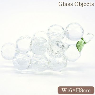 ガラスの置物 きらきら ガラスオブジェ(置物) サクランボの木 高さ24cm