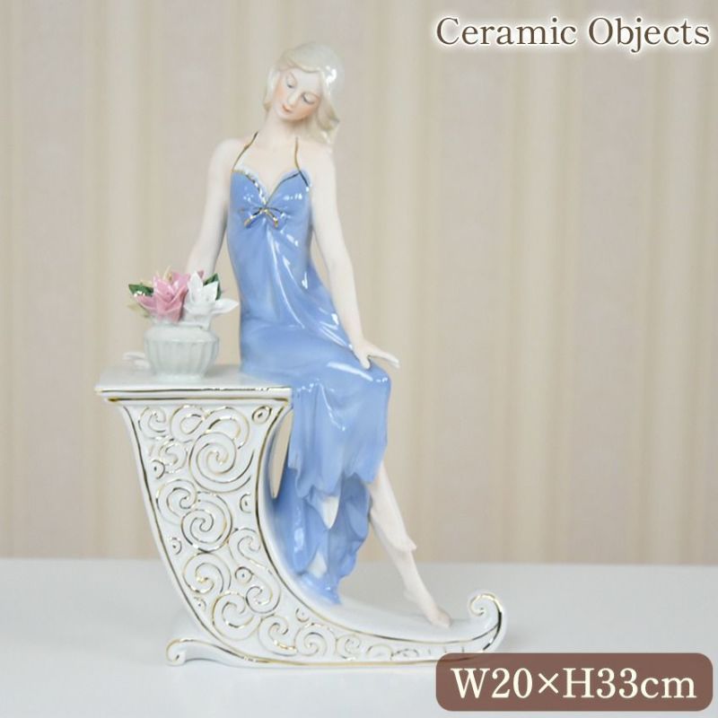 美しい！スペイン陶器人形　アンティーク　 約20cm　補修跡あり 陶器人形 アンティーク｜トレファクONLINE