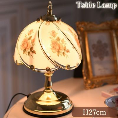 タッチセンサー式 テーブルランプ ローズ 高さ27cm 【送料無料】