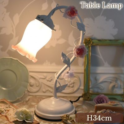 タッチセンサー式 テーブルランプ ピンクブッド 1灯 高さ34cm 【送料無料】