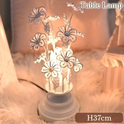 ＼15%OFF／ タッチセンサー式 テーブルランプ ホワイト フィオーリ 高さ37cm