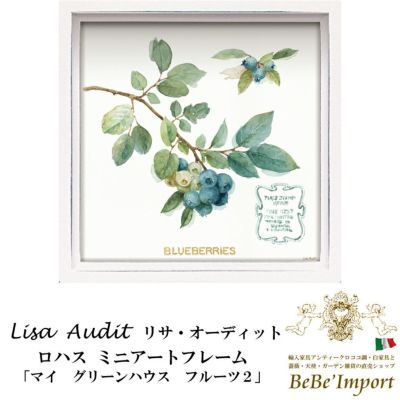 【メーカーYP取寄】ロハス ミニアートフレーム リサ・オーディット「マイ グリーンハウス フルーツ２」【ロココ調 Rococo アンティーク調 ヨーロピアン クラシック 額絵 アート インテリア雑貨 果物 植物 エレガント