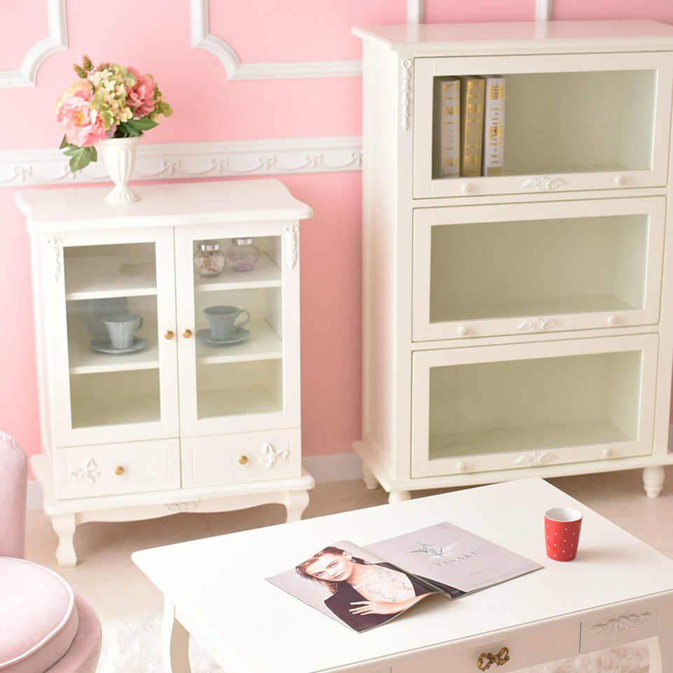 スノーホワイト プリンセス ミニキャビネット 幅65cm 画像3