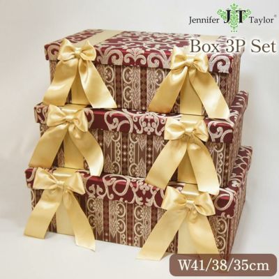 ジェニファーテイラー ボックス3個セット ポインセチア（Poinsettia-RE） 【送料無料】