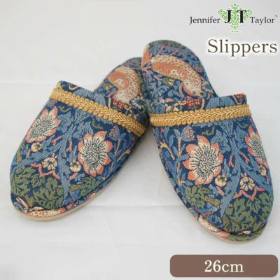 ジェニファーテイラー スリッパ いちご泥棒(Strawberry Thief) 26cm