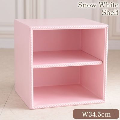 ＼24%OFF／ スノーホワイトプリンセス 2段サイコロ シェルフ 幅34.5cm 【送料無料】