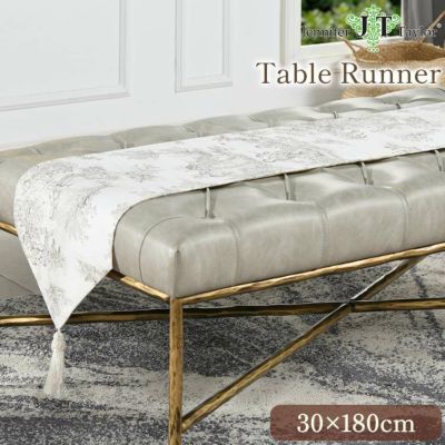 ジェニファーテイラー テーブルランナー トワルドジュイ(Toile de Jouy) 大柄 長さ180cm 【送料無料】