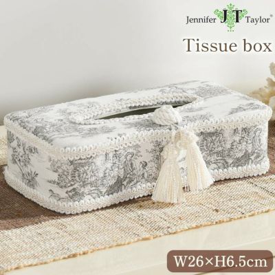 ジェニファーテイラー ティッシュボックス トワルドジュイ(Toile de Jouy) 【送料無料】