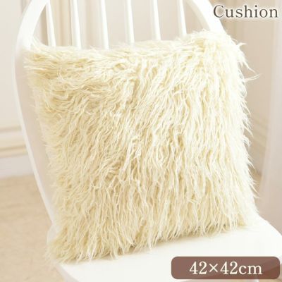 プリンセス ふわもこ クッション ホワイト 幅42cm