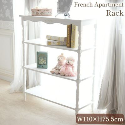 ＼10％OFF／ 【受注生産】 フレンチ アパルトメント シェルフ ラック 幅90cm 【送料無料】 [Y]