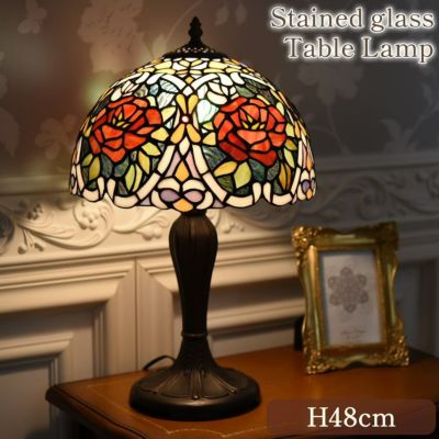 ティファニー スタイル 孔雀 テーブルランプ 高さ48cm | ロココ調家具