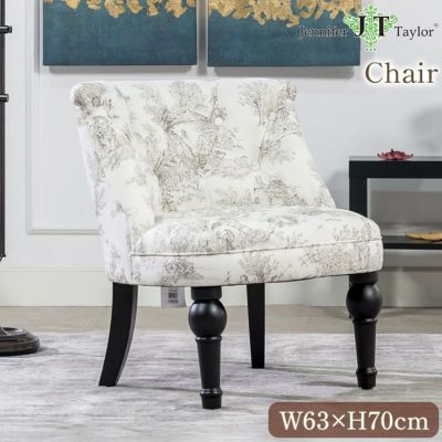 ジェニファーテイラー ラムズゲイトチェア Toile de Jouy 幅63cm 1人掛け 【送料無料】