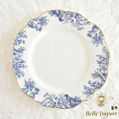 ＼10%OFF／ トワルドジュイ ラウンドプレート(皿) ブルー 20.5cm [Y]