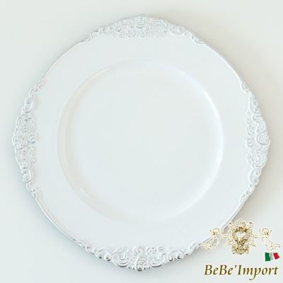 バロックトレイ プレート 皿 ホワイト 31.5cm