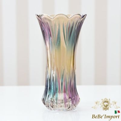 ボヘミアン調 オーロラ フラワーベース 高さ20cm [Y]