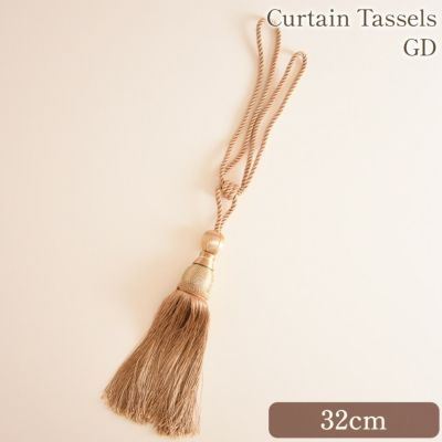 イタリアン カーテンタッセル ゴールド 長さ32cm