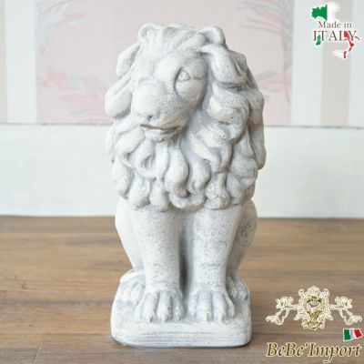 イタリア製 デコール ガーデンオブジェ(置物) ライオン・右向き 高さ42cm 【送料無料】