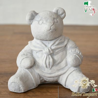 イタリア製 ガーデンオブジェ(置物) テディーベアー お父さん 高さ20cm 【送料無料】
