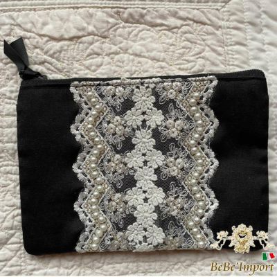 black pearl ブラックパール フラットポーチ S 12×18cm