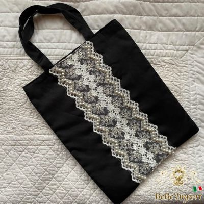 black pearl ブラックパール トートバッグ 29×24cm