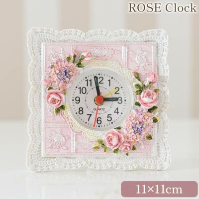 ローズ プリンセス 薔薇の時計 ピンク 幅11cm