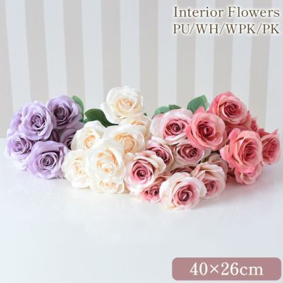 ＼44%OFF／ アートフラワー ローズ ピンク／パープル／ホワイト／ホワイトピンク