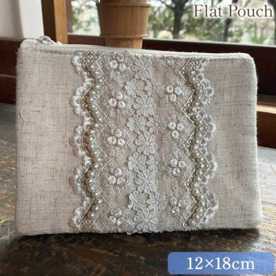 beige pearl ベージュパール A2 フラットポーチ S 12×18cm