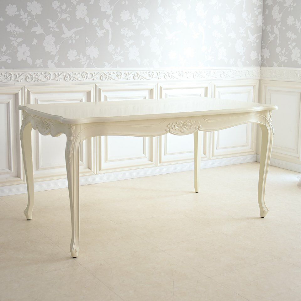 アンリヴェルデ ダイニングセット5P 4人掛け アイボリー 幅145cm 画像6