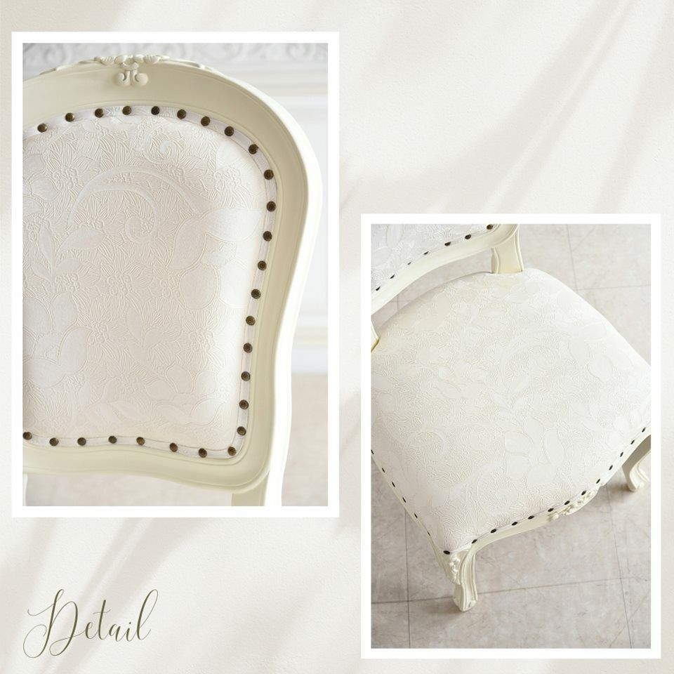 アンリヴェルデ ダイニングセット5P 4人掛け アイボリー 幅145cm 画像10