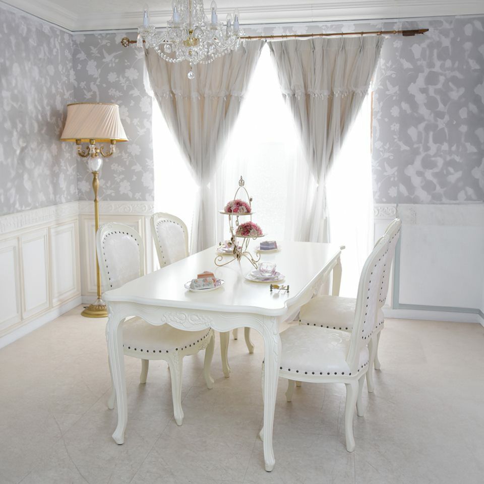 アンリヴェルデ ダイニングセット5P 4人掛け アイボリー 幅175cm 画像1