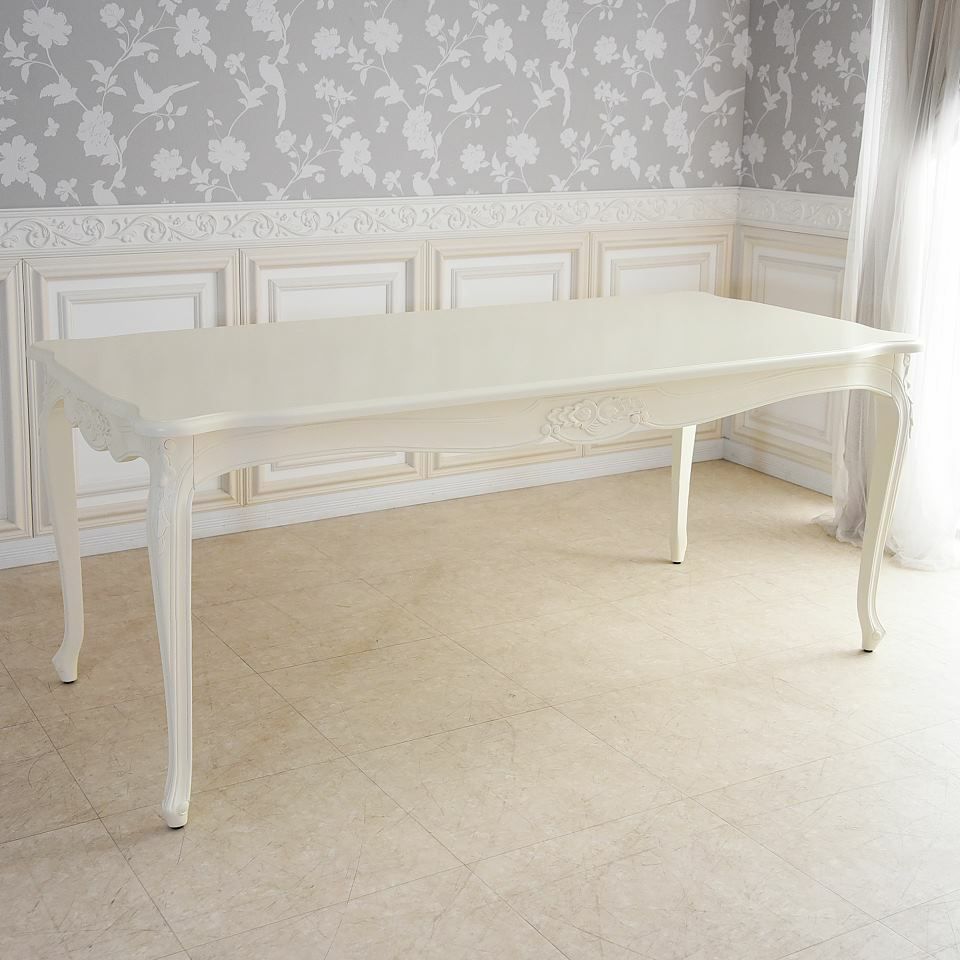 アンリヴェルデ ダイニングセット5P 4人掛け アイボリー 幅175cm 画像6