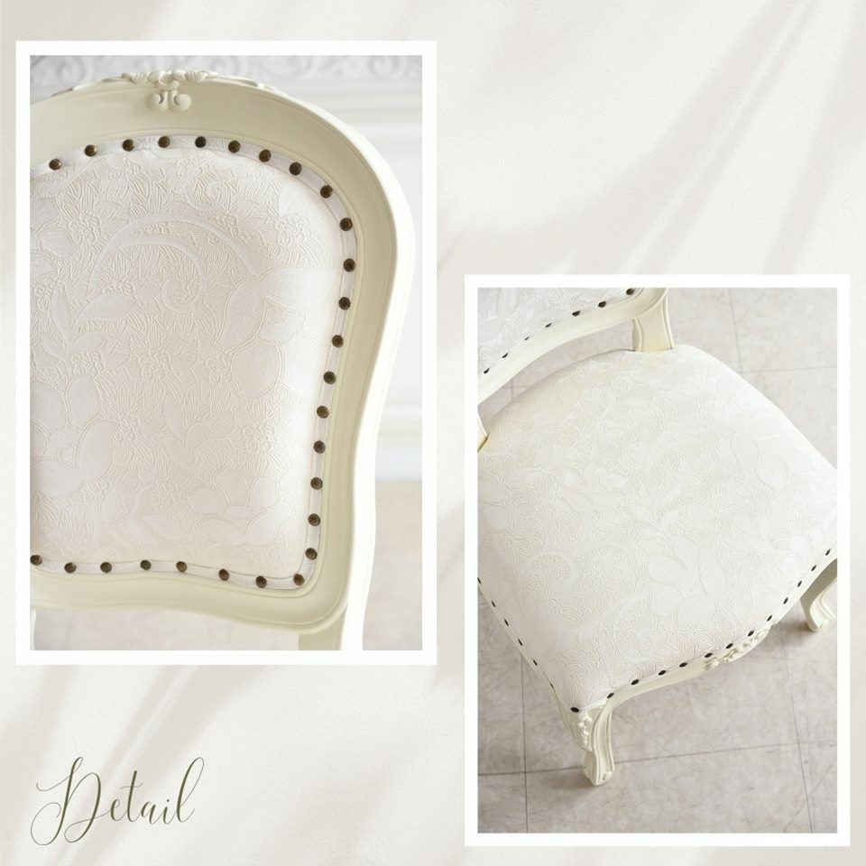 アンリヴェルデ ダイニングセット5P 4人掛け アイボリー 幅175cm 画像10