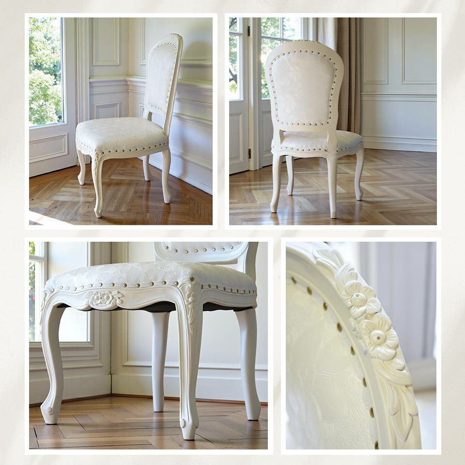 アンリヴェルデ ダイニングセット5P 4人掛け アイボリー 幅175cm 画像11