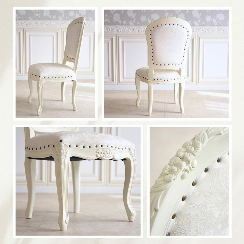 アンリヴェルデ ダイニングセット5P 4人掛け アイボリー 幅175cm 画像11