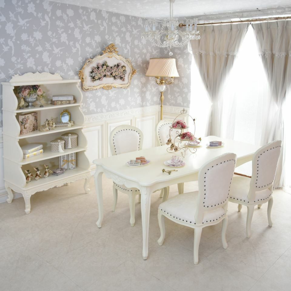 アンリヴェルデ ダイニングセット5P 4人掛け アイボリー 幅175cm 画像14