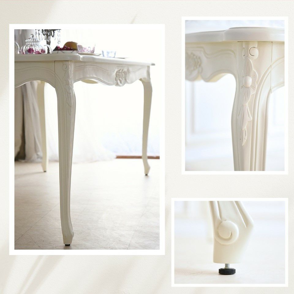 アンリヴェルデ ダイニングセット7P 6人掛け アイボリー 幅175cm 画像8