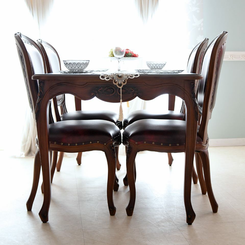 アンリヴェルデ ダイニングセット5P 4人掛け ブラウン ワイン 幅145cm 画像4