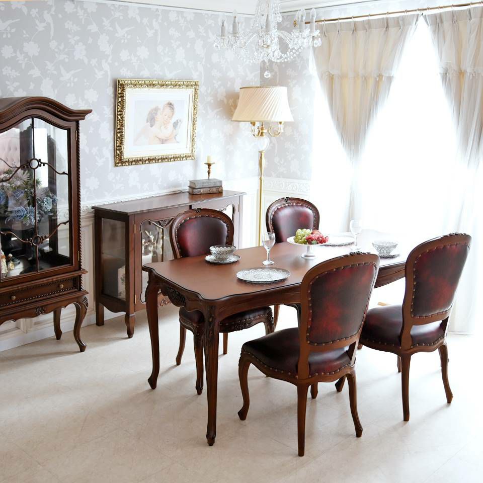 アンリヴェルデ ダイニングセット5P 4人掛け ブラウン ワイン 幅175cm 画像1