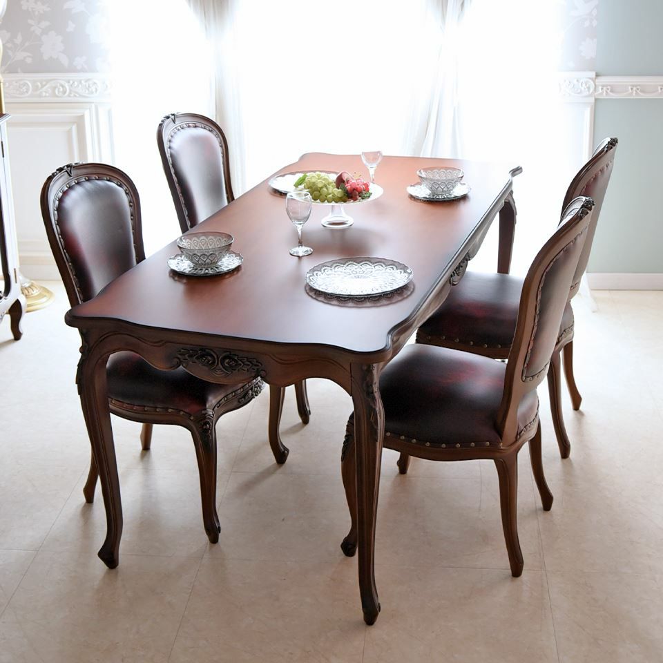 アンリヴェルデ ダイニングセット5P 4人掛け ブラウン ワイン 幅175cm 画像12