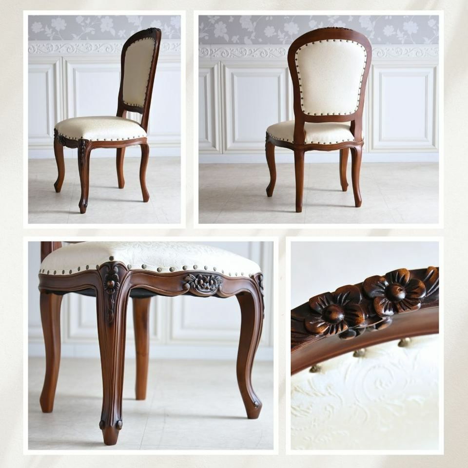 アンリヴェルデ ダイニングセット5P 4人掛け ブラウン アイボリー 幅145cm 画像11